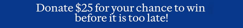 Donate for your chance to win  before it is too late!