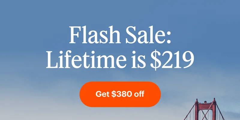 Flash Sale: Lifetime is $219
