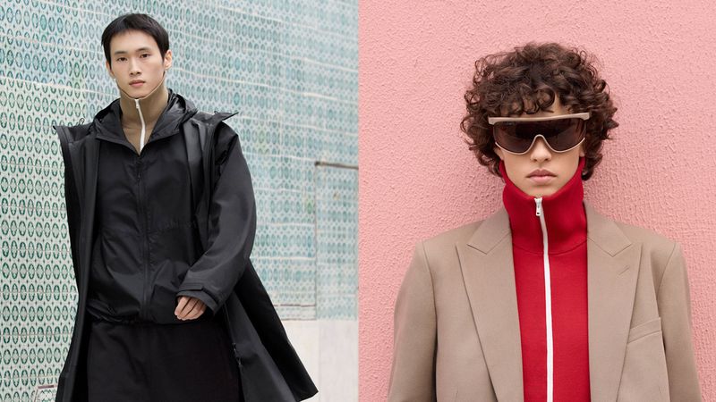 Two models wearing the latest Uniqlo : C spring-summer 2026 collection.