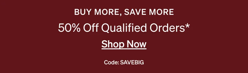 50% off qualified orders is still on!