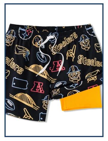 NFL Lined Classic Swim Trunk: The Neon Stellers 5.5"