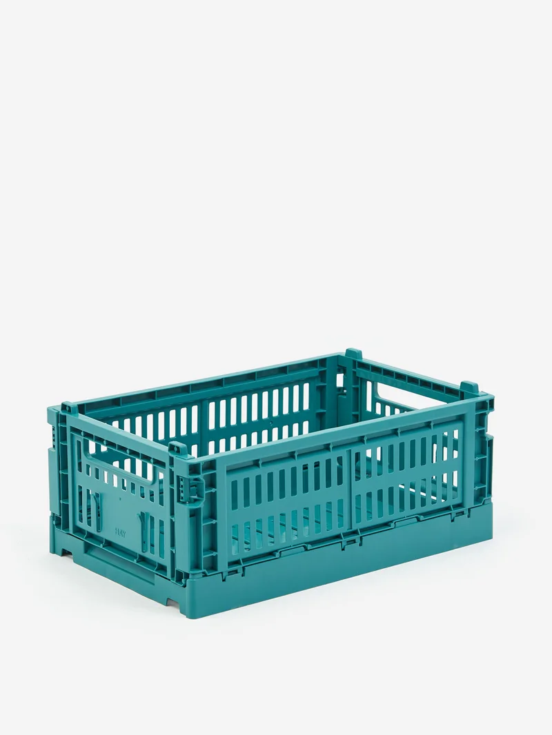 Image of HAY Recycled Colour Crate - Small - Ocean Green