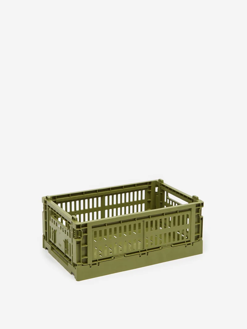 Image of HAY Recycled Colour Crate Small - Olive