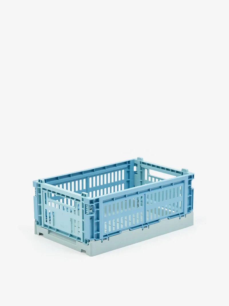 Image of HAY Recycled Colour Crate Mix - Small - Sky Blue