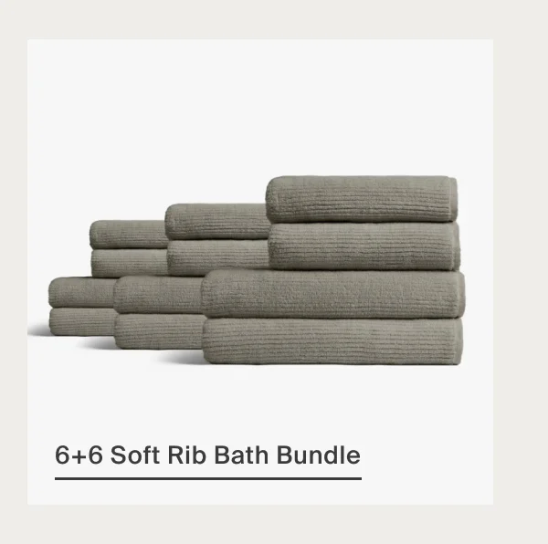6+6 Soft Rib Bath Bundle