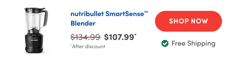 Display of nutribullet SmartSense Blender with prices and features, showcasing discounted deals.