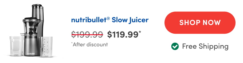 Close-up of nutribullet Slow Juicer.