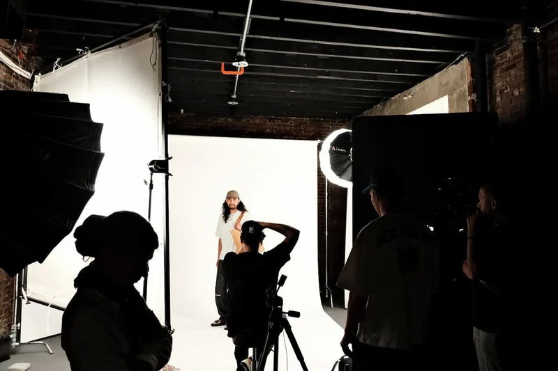 Behind the scenes on set with the Stash Packable Tote