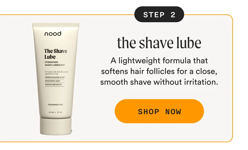 Step 2: The Shave Lube - A lightweight formula that softens hair follicles for a close, smooth shave without irritation. - SHOP NOW