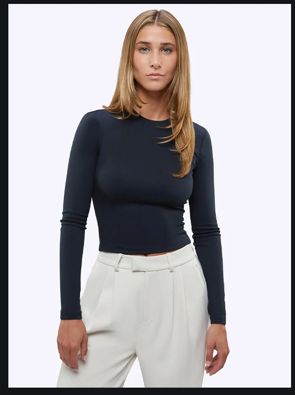 Obsidian Long Sleeve Tomboy Tee,