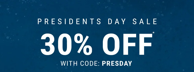 Presidents Day Sale 30% Off* With Code: discount code