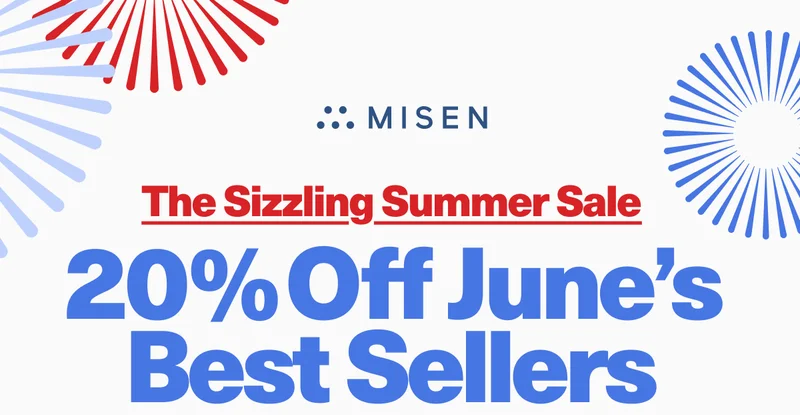 The Sizzling Summer Sale. 20% Off June's Best Sellers with code: discount code