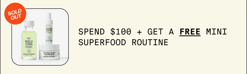 Spend $100 + Get A Free Mini SuperFood Routine