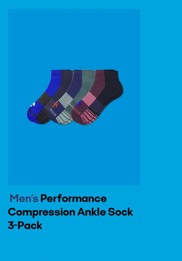 Men's Performance Compression Ankle Sock 3-Pack