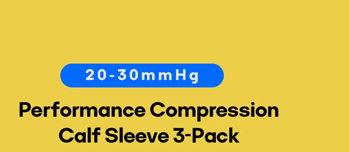 20-30mmHg Performance Compression Calf Sleeve 3-Pack