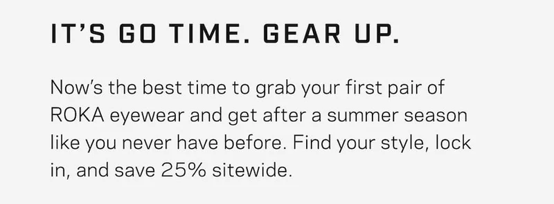 Shop ROKA Summer Sale