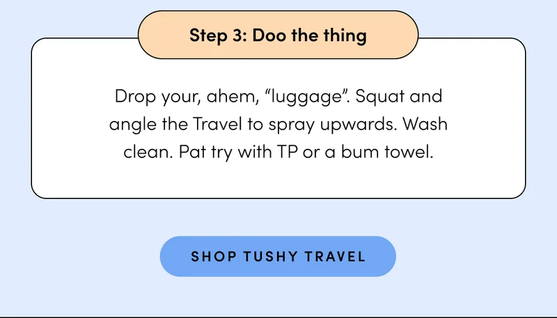 SHOP TUSHY TRAVEL