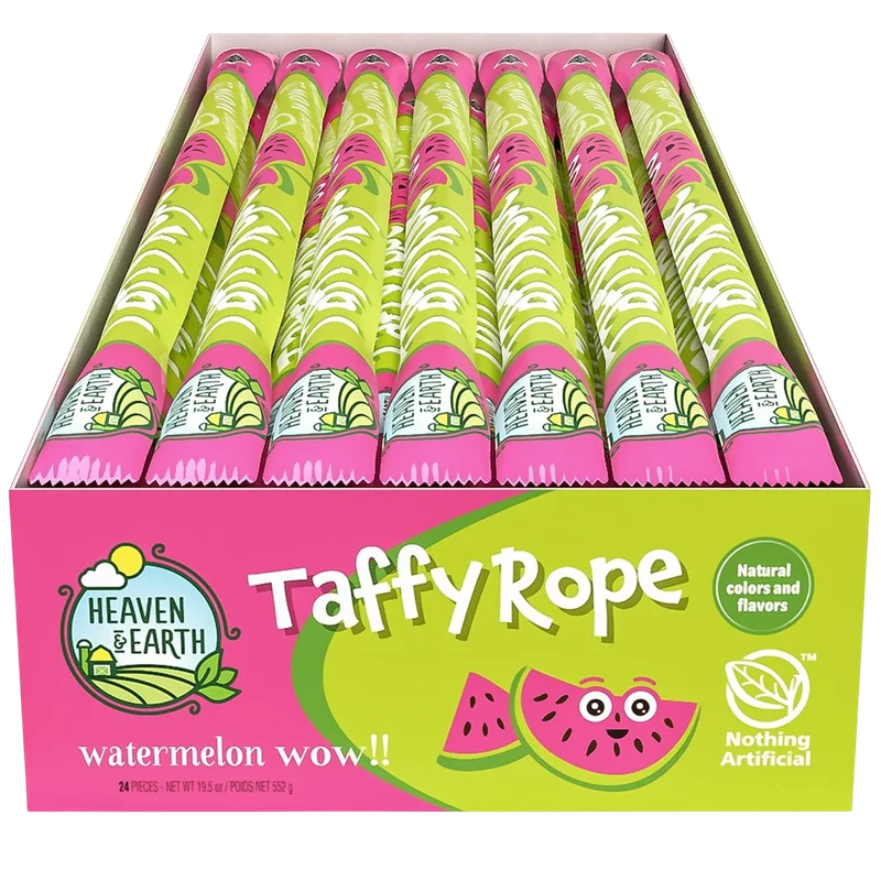 Image of Heaven & Earth Watermelon Taffy Ropes (24 CT)