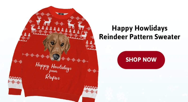 Happy Howlidays Reindeer Pattern Sweater