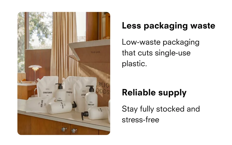 Less packaging waste and reliable supply