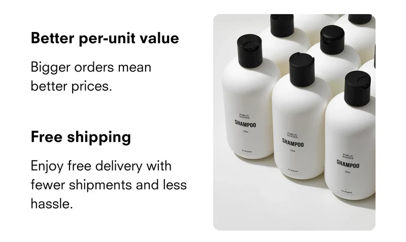 Better per-unit price and free shipping