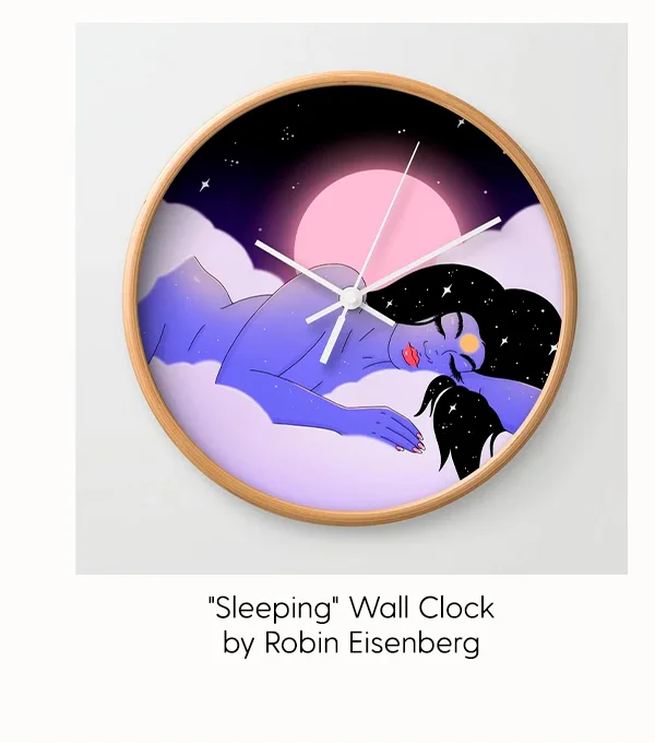 Sleeping Wall Clock by Robin Eisenberg