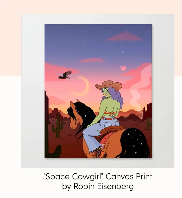 Space Cowgirl Canvas Print by Robin Eisenberg
