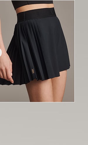 Mirage Pleated Skort: Black