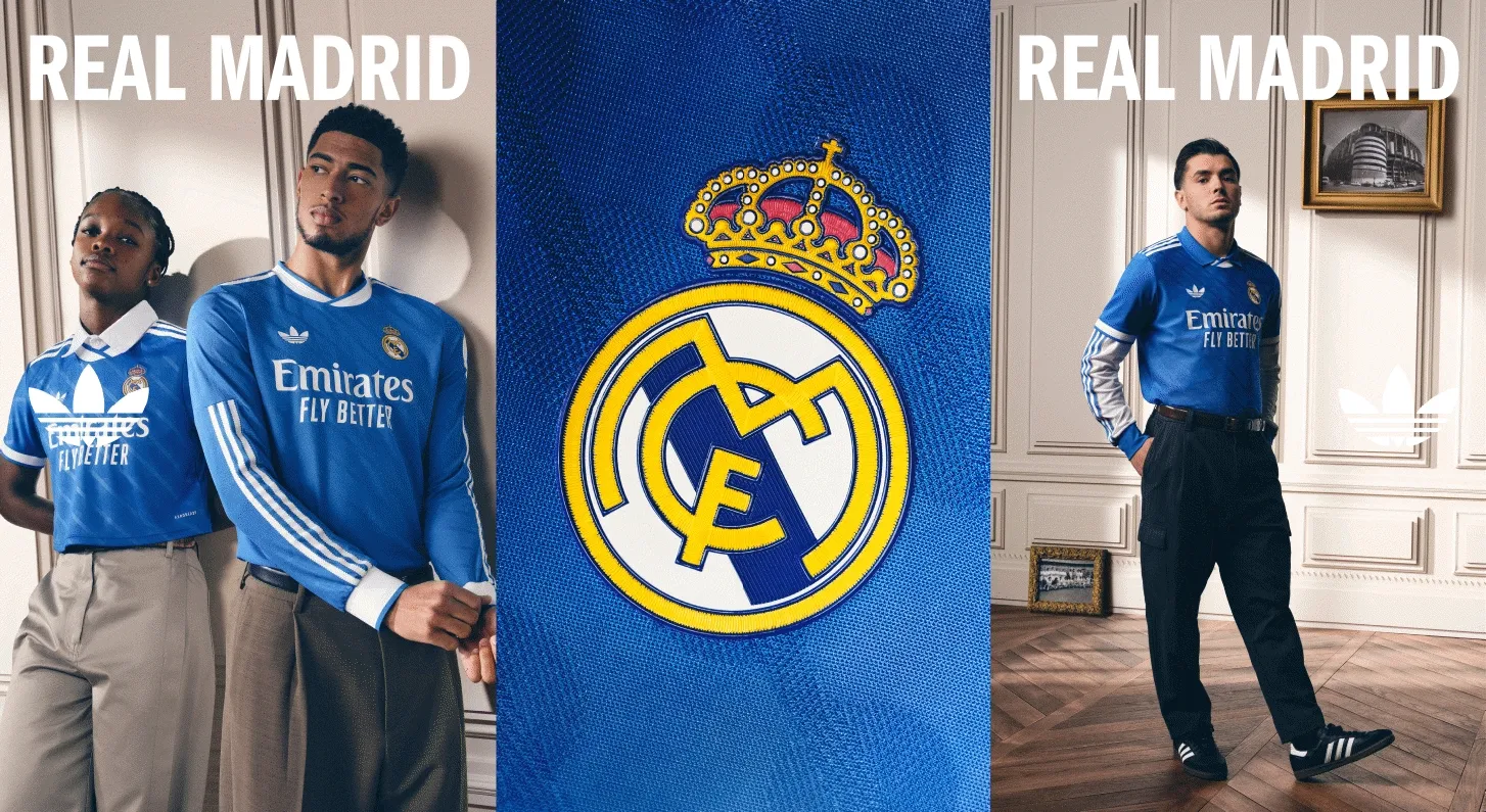 GIF of Real Madrid jersey and players