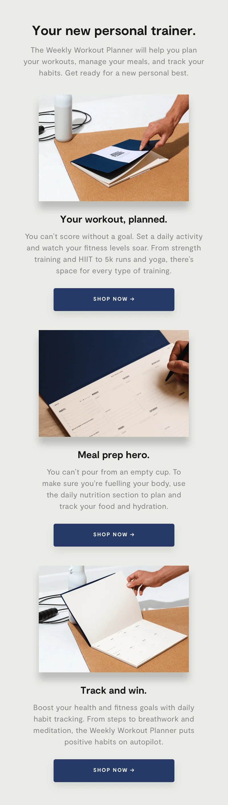 Shop The Weekly Workout Planner