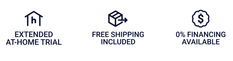 Extended at-home trial. Free shipping included. 0% financing available