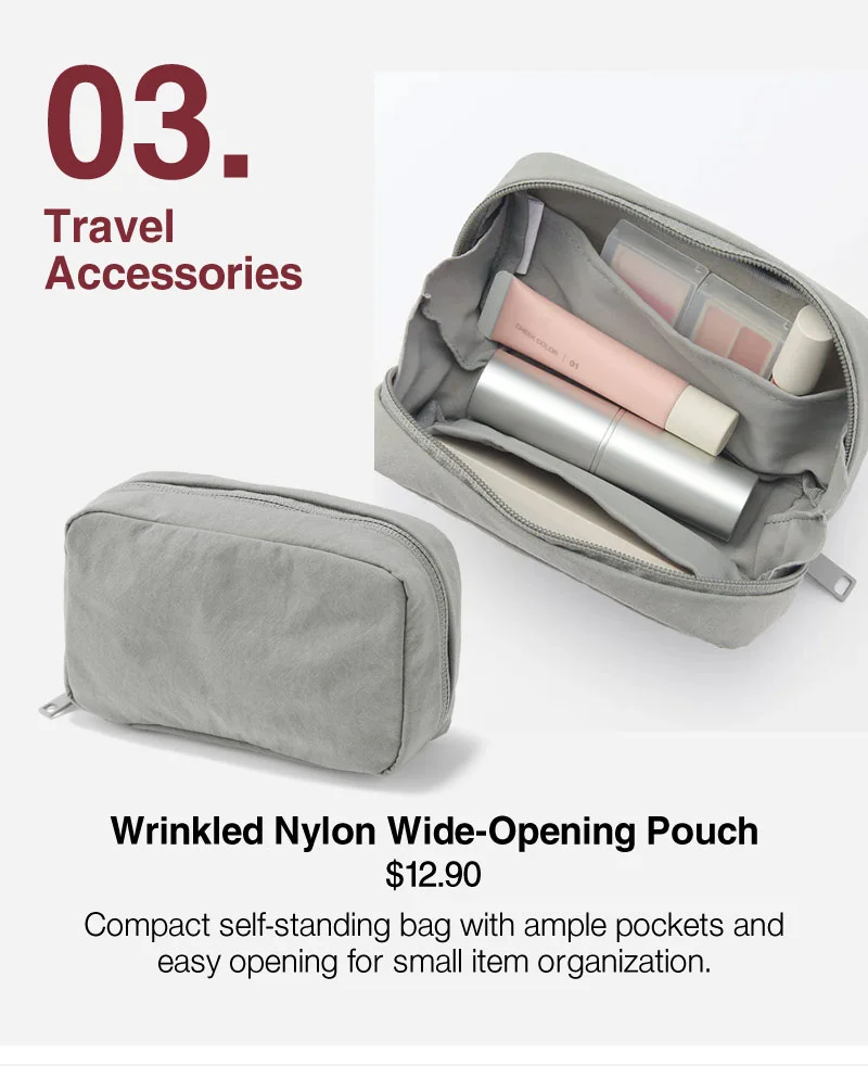 Shop Nylon Wide-Opening Pouch