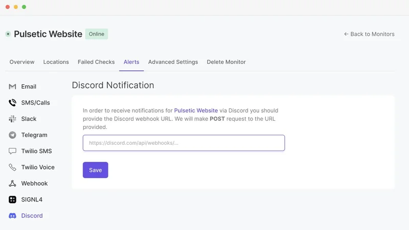 Pulsetic - Website Uptime Monitor & Status Pages