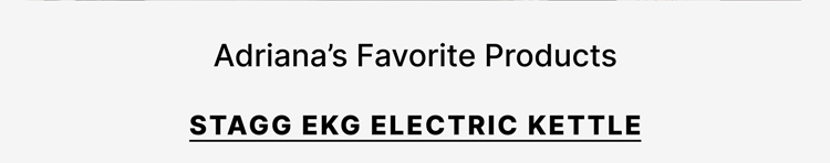 Adriana's Favorite Products - Stagg EKG Electric Kettle