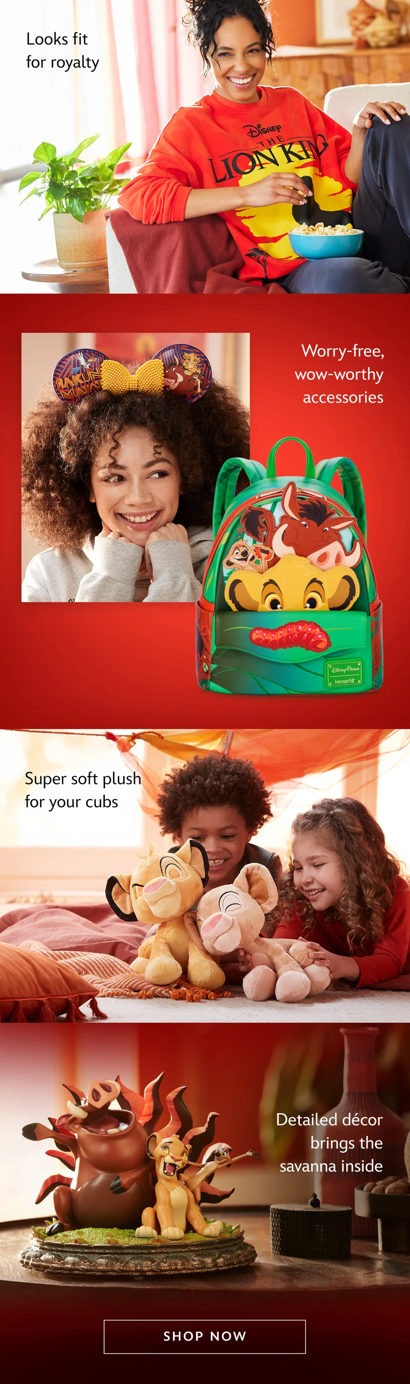 Looks fit for royalty.Worry-free, wow-worthy accessories. Super soft plush for your cubs. Detailed décor brings the savanna inside.| Shop Now