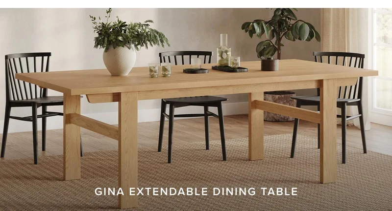 Gina extendable dining table