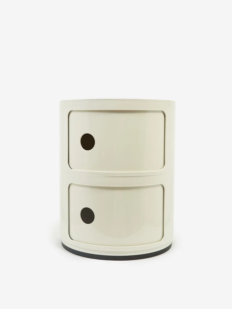Image of Kartell Componibili 2 Tier Storage Unit Side Table - White