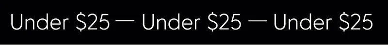 Under $25