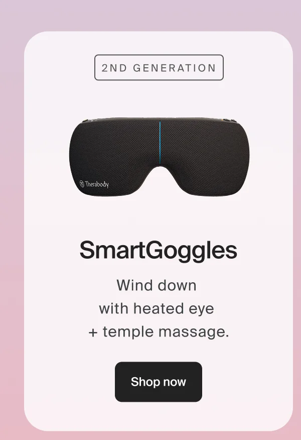 2nd Generation SmartGoggles | 100% blackout eye mask with heated eye + temple massage.| Shop Now