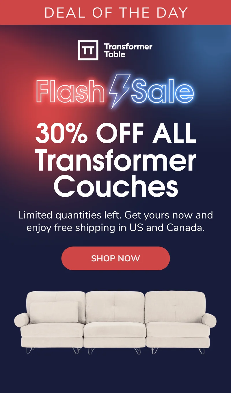 30% OFF All Transformer Couches
