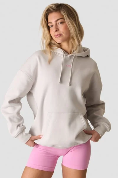 Image of Everyday Relaxed Hoodie Print Light Dusty Beige