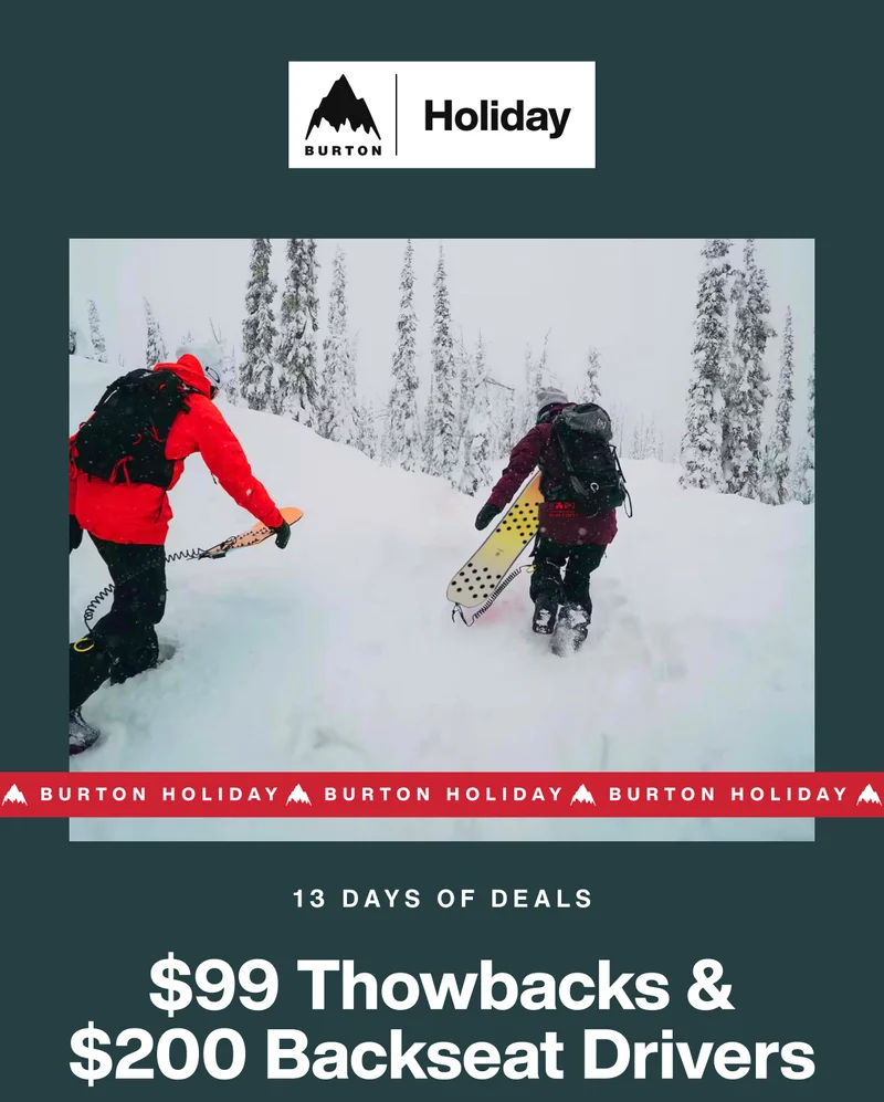 Today Only—$99 Thowbacks & $200 Backseat Drivers