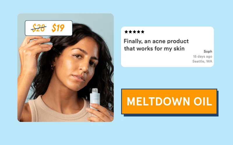 Was $28, now $19 -- "Finally, an acne product that works for my skin"" [MELTDOWN OIL]