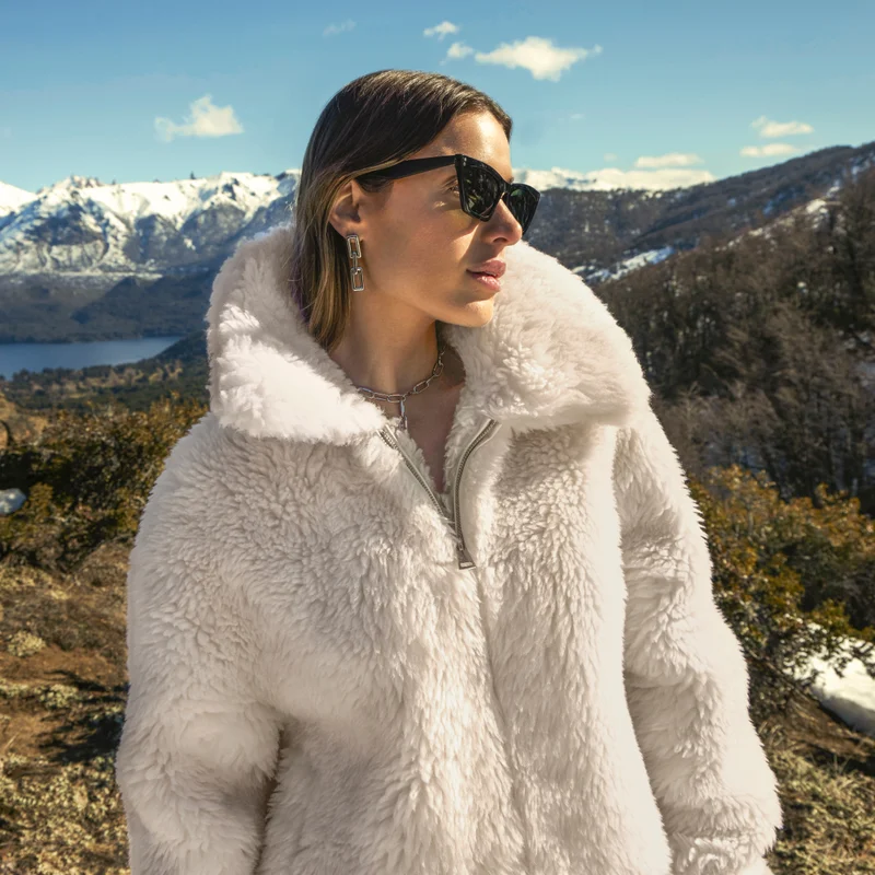 Chloe Australian Wool Teddy Bomber Jacket