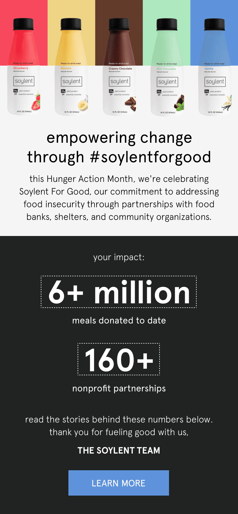 empowering change through SoylentforGood