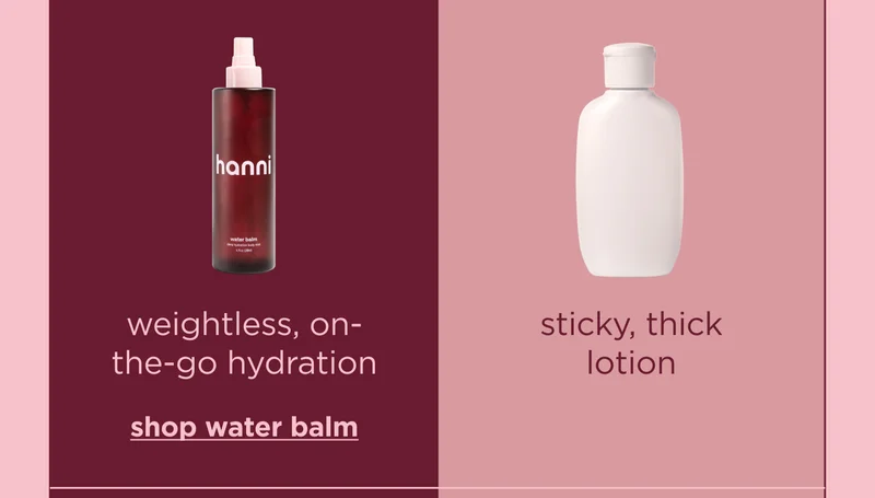 weightless, on-the-go hydration shop water balm sticky, thick lotion