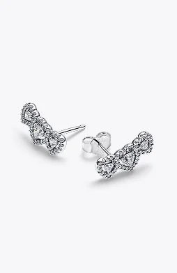 Halo Heart Trilogy Stud Earrings