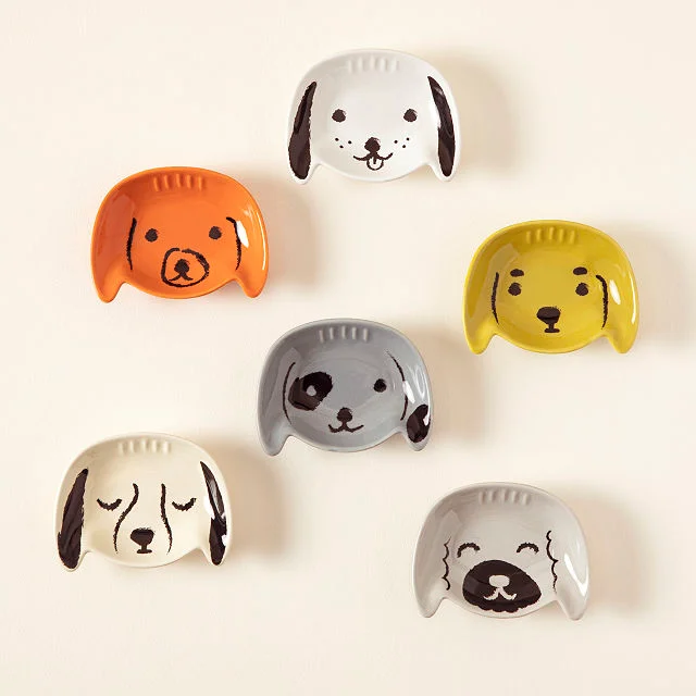 Little Dog Snack Dishes - Set of 6