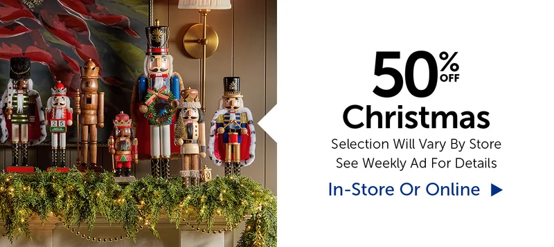 50% Off Christmas - Selection Will Vary By Store
