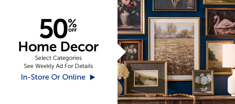 50% Off Home Decor - Select Categories